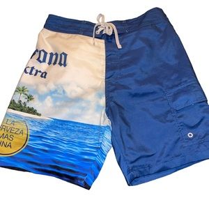 Corona Extra Men’s Swim Trunks Size Medium Swimwear Swim Shorts
